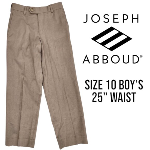 Joseph Abboud Suit Separates Tan Slacks Pants Boys Size 10 R 25" Waist - Picture 1 of 8
